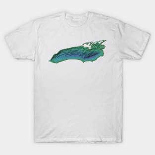 Lake Ontario Topographical Map T-Shirt